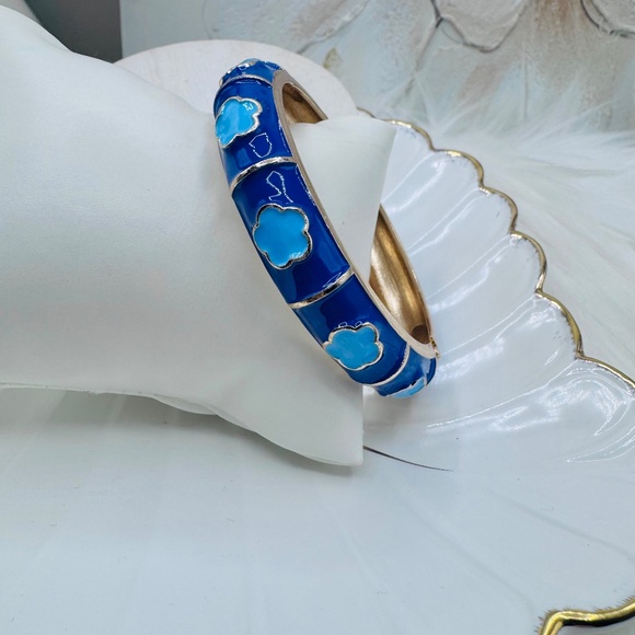 The Clarissa Enamel Cloisonne Bracelet Bangle Thick Style - Picture 2 of 6